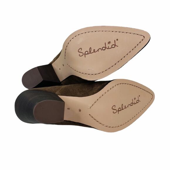 Splendid Hertha Block Heel Suede Booties Sable Brown Women's Size 8 NEW - Picture 11 of 13
